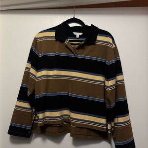 Banana Republic | Striped Long Sleeve Polo Shirt
